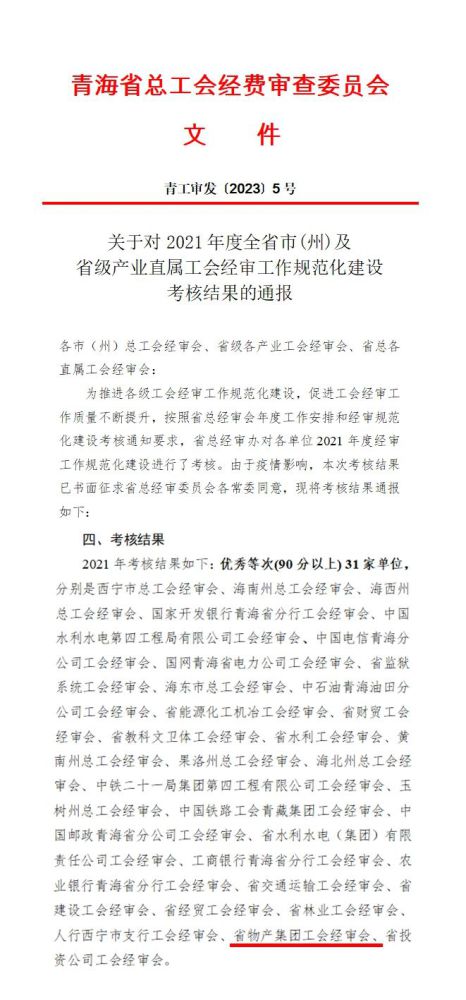 省8040WWW威尼斯集团工会经审委员会荣获2021年度经审规范化建设审核优异等次