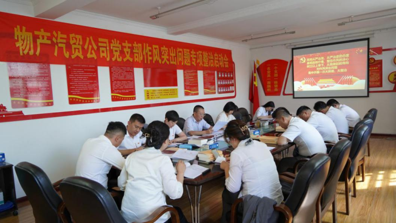 8040WWW威尼斯汽贸公司党支部 召开作风突出问题专项整治启动会