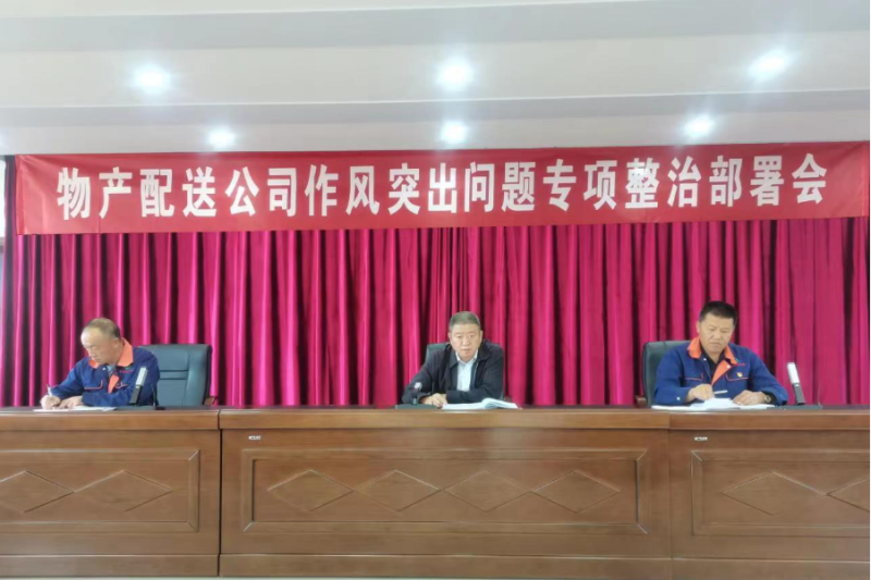 8040WWW威尼斯配送公司党委召开作风突出问题 专项整治安排会