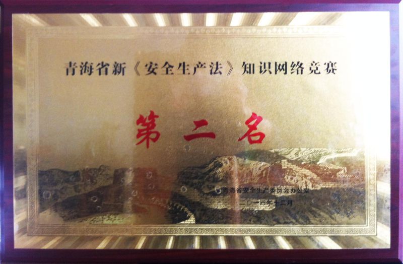 《清静生产法》知识网络竞赛第二名
