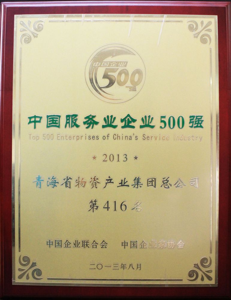 2013年中国效劳业企业500强