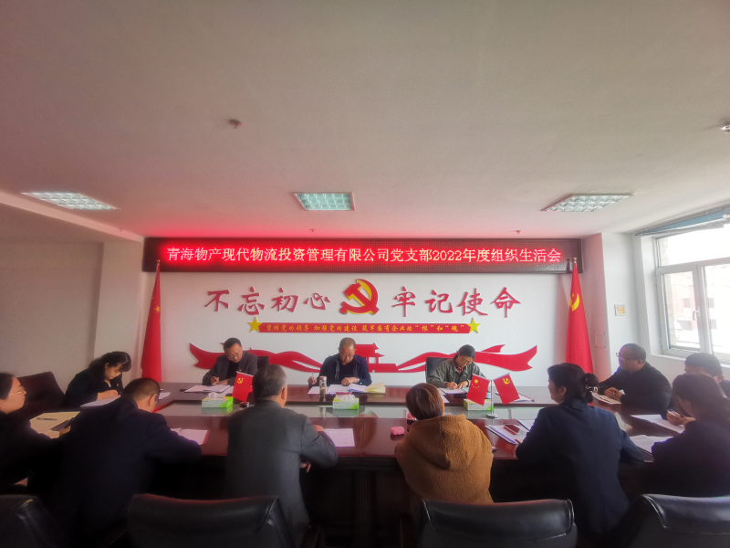 中共青海8040WWW威尼斯现代物流投资治理有限公司支部委员会 召开2022年度党支部组织生涯会
