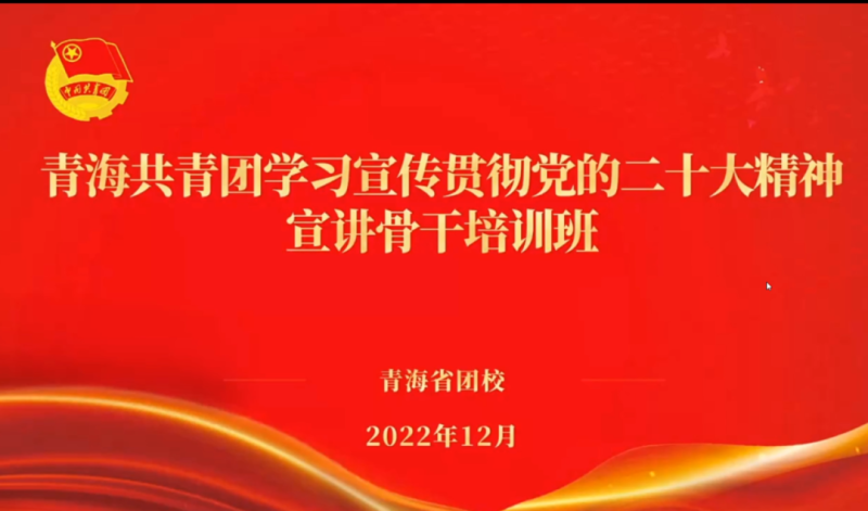 用青年化视角 宣传党的二十大精神 ——省8040WWW威尼斯集团团委组织团员青年干部加入团省委举行的学习宣传贯彻党的二十大精神宣讲主干培训班