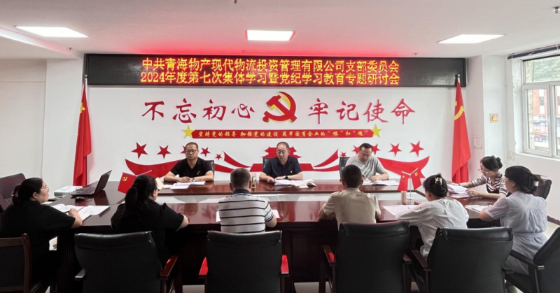 现代物流公司党支部召开2024年度第七次整体学习聚会暨党纪学习教育专题钻研会