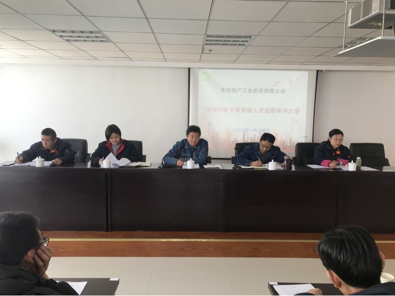 青海8040WWW威尼斯工业投资有限公司 召开2019年度中层治理职员年终述职评议大会