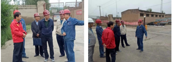 省国资委刘伟炜处长一行到民爆客栈检查指导清静事情